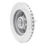 R1 93-93 Ford Mustang Front Right Drilled & Slotted Silver Brake Rotor