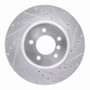 R1 11-16 BMW Z4 Front Right Drilled & Slotted Silver Brake Rotor