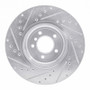 R1 11-16 BMW Z4 Front Right Drilled & Slotted Silver Brake Rotor