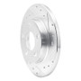 R1 93-05 Ford Taurus SHO Rear Right Drilled & Slotted Silver Brake Rotor