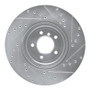 R1 11-16 BMW Z4 Front Left Drilled & Slotted Silver Brake Rotor