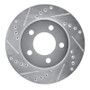 R1 70-93 Ford Taurus (Excl SHO) Front Left Drilled & Slotted Silver Brake Rotor