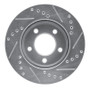 R1 70-93 Ford Taurus (Excl SHO) Front Left Drilled & Slotted Silver Brake Rotor