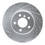 R1 11-16 BMW 528I xDrive Front Left Drilled & Slotted Silver Brake Rotor
