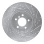 R1 11-16 BMW 528I xDrive Front Left Drilled & Slotted Silver Brake Rotor