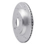 R1 19-25 Subaru Crosstrek Rear Right Drilled & Slotted Silver Brake Rotor
