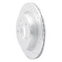 R1 09-16 BMW Z4 Rear Right Drilled & Slotted Silver Brake Rotor