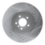R1 11-19 BMW 535D xDrive Front Left Drilled & Slotted Silver Brake Rotor