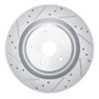 R1 19-25 Subaru ASCENT Rear Left Drilled & Slotted Silver Brake Rotor