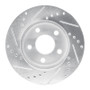R1 86-92 Ford Taurus SHO Front Right Drilled & Slotted Silver Brake Rotor