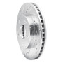 R1 86-92 Ford Taurus (Excl SHO) Front Left Drilled & Slotted Silver Brake Rotor