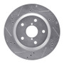 R1 19-25 Subaru Impreza Rear Left Drilled & Slotted Silver Brake Rotor