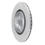 R1 09-19 BMW 750LI Rear Left Drilled & Slotted Silver Brake Rotor