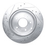 R1 06-12 Mitsubishi Eclipse Rear Right Drilled & Slotted Silver Brake Rotor