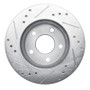 R1 86-92 Ford Taurus (Excl SHO) Rear Right Front Right Drilled & Slotted Silver Brake Rotor