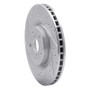 R1 19-23 Subaru ASCENT Front Left Drilled & Slotted Silver Brake Rotor