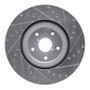 R1 19-23 Subaru ASCENT Front Left Drilled & Slotted Silver Brake Rotor