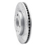 R1 04-04 Mitsubishi Lancer Front Right Drilled & Slotted Silver Brake Rotor