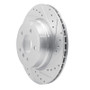 R1 08-13 BMW 135I Rear Right Drilled & Slotted Silver Brake Rotor