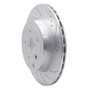 R1 18-25 Subaru WRX STI Rear Right Drilled & Slotted Silver Brake Rotor