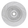 R1 73-73 Ford Galaxie 500 Front Right Drilled & Slotted Silver Brake Rotor