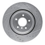 R1 08-13 BMW 135I Rear Left Drilled & Slotted Silver Brake Rotor