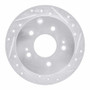 R1 04-12 Mitsubishi Eclipse Rear Right Drilled & Slotted Silver Brake Rotor