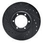 R1 86-96 Dodge Ram 50 Front Left Drilled & Slotted Black Brake Rotor