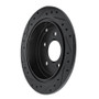 R1 01-07 Buick Rendezvous Rear Right Drilled & Slotted Black Brake Rotor