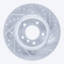 R1 06-13 BMW 330I Front Right Drilled & Slotted Silver Brake Rotor
