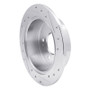 R1 04-12 Mitsubishi Eclipse Rear Left Drilled & Slotted Silver Brake Rotor