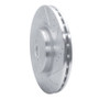 R1 18-25 Subaru WRX Front Right Drilled & Slotted Silver Brake Rotor