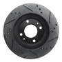 R1 12-17 Mitsubishi I-MIEV Front Left Drilled & Slotted Black Brake Rotor
