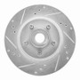 R1 70-72 Ford Country Squire Front Left Drilled & Slotted Silver Brake Rotor