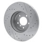 R1 06-13 BMW 135IS Front Left Drilled & Slotted Silver Brake Rotor