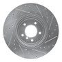 R1 06-13 BMW 135IS Front Left Drilled & Slotted Silver Brake Rotor