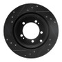 R1 94-95 Eagle TALON Rear Right Drilled & Slotted Black Brake Rotor