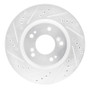 R1 04-12 Mitsubishi Eclipse Front Left Drilled & Slotted Silver Brake Rotor