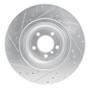 R1 07-08 BMW ALPINA B7 Rear Right Drilled & Slotted Silver Brake Rotor