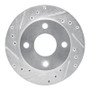 R1 81-94 Ford Escort Front Left Drilled & Slotted Silver Brake Rotor