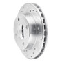 R1 81-94 Ford Escort Front Left Drilled & Slotted Silver Brake Rotor