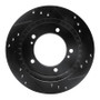 R1 99-04 Chevrolet Tracker Front Left Drilled & Slotted Black Brake Rotor