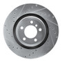 R1 07-08 BMW ALPINA B7 Rear Left Drilled & Slotted Silver Brake Rotor