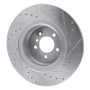 R1 07-08 BMW ALPINA B7 Rear Left Drilled & Slotted Silver Brake Rotor