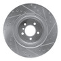 R1 07-08 BMW ALPINA B7 Rear Left Drilled & Slotted Silver Brake Rotor