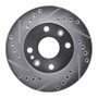 R1 94-97 Ford ASPIRE Front Left Drilled & Slotted Silver Brake Rotor