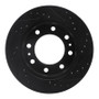 R1 85-89 Chevrolet P30 Front Left Drilled & Slotted Black Brake Rotor