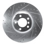 R1 07-08 BMW ALPINA B7 Front Left Drilled & Slotted Silver Brake Rotor
