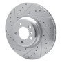 R1 07-08 BMW ALPINA B7 Front Left Drilled & Slotted Silver Brake Rotor