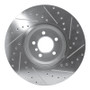 R1 07-08 BMW ALPINA B7 Front Left Drilled & Slotted Silver Brake Rotor